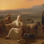 woman giving food to men in the mountains and abigail in the bible